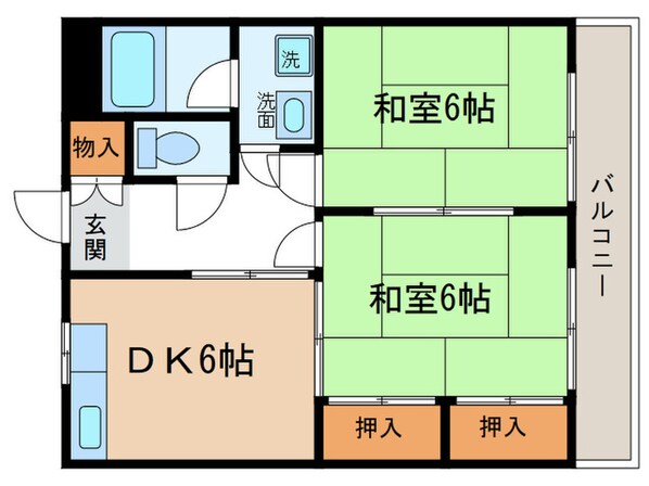 飯田第一コーポの物件間取画像